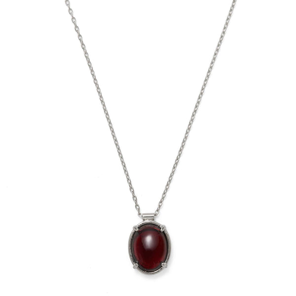 Garnet Pendant in Silver