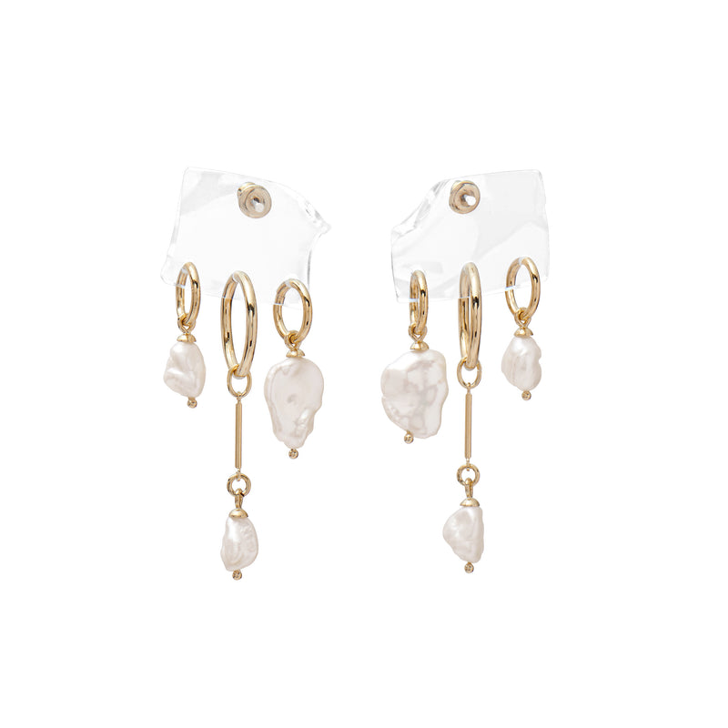 Lady Grey Haze Earring in Gold