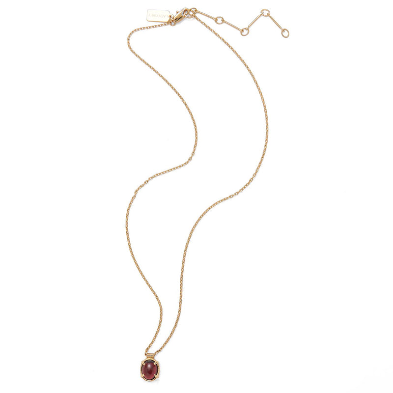 Mini Garnet Pendant in Gold