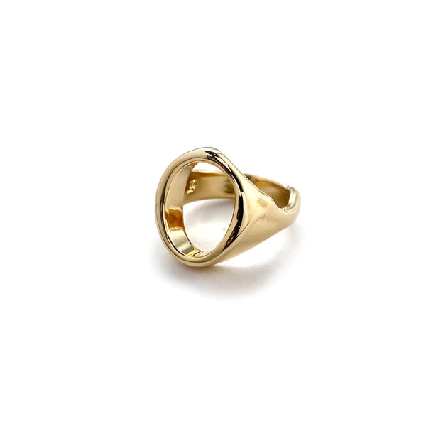 Melted Signet Ring in Gold