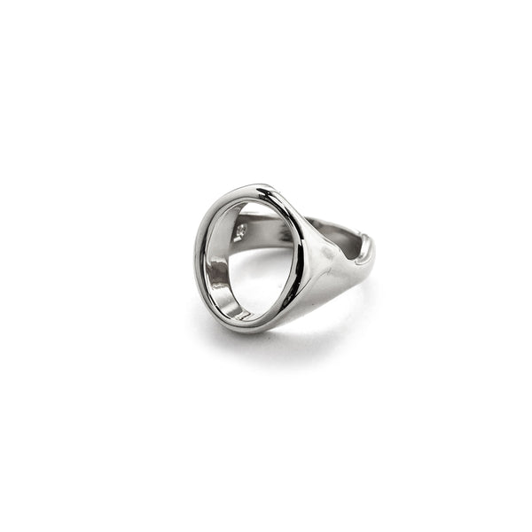 Melted Signet Ring in Silver