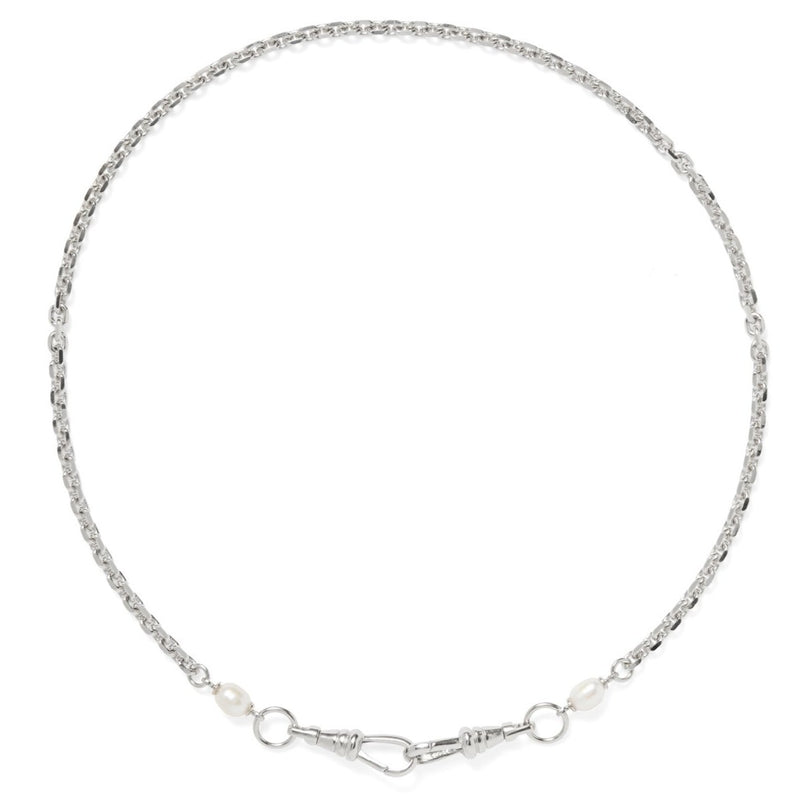 Mini Pearl Mask Chain in Silver – Lady Grey