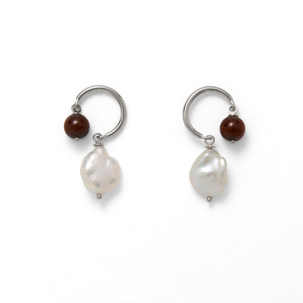 Offset Earring in Silver