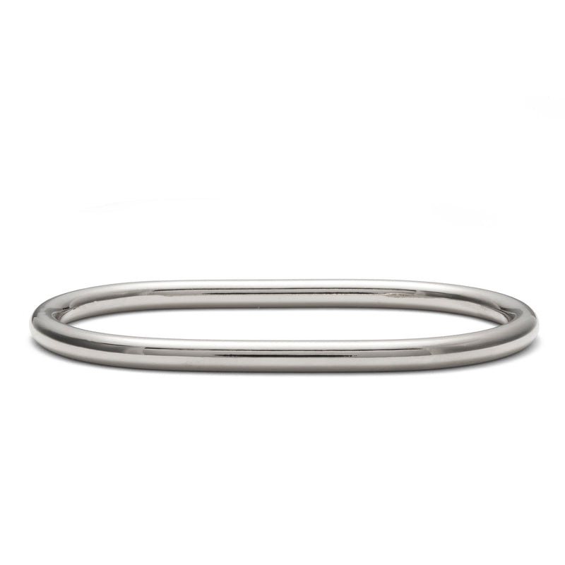 Ovoid Bangle in Silver