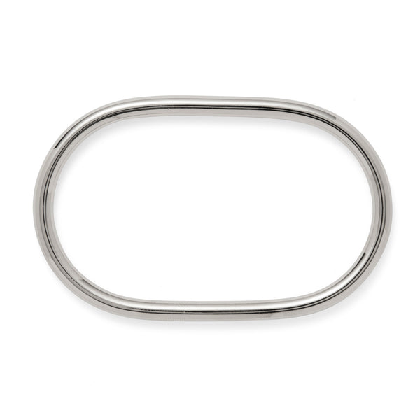 Ovoid Bangle in Silver