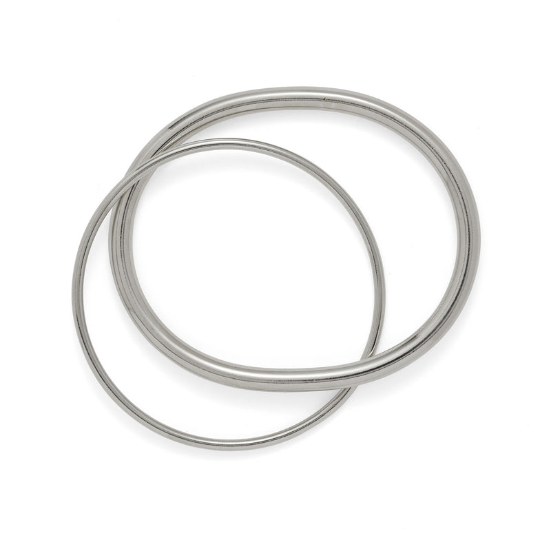 Lady Grey Jewelry Oval Link Bracelet in Rhodium