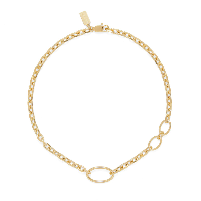 Lady Grey Jewelry Oval Link Necklace in Gold