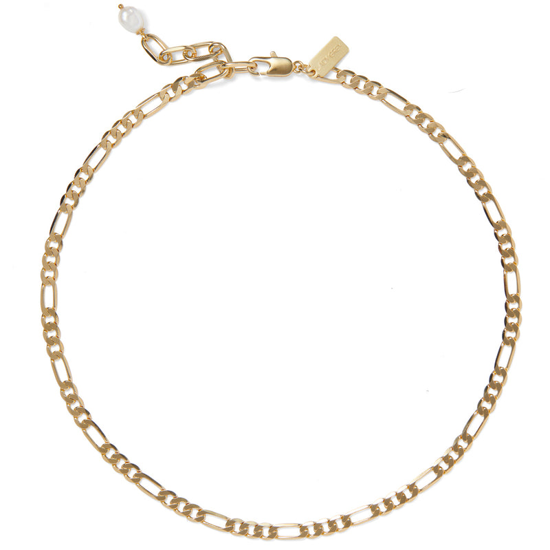 Pearl Figaro Necklace in Gold