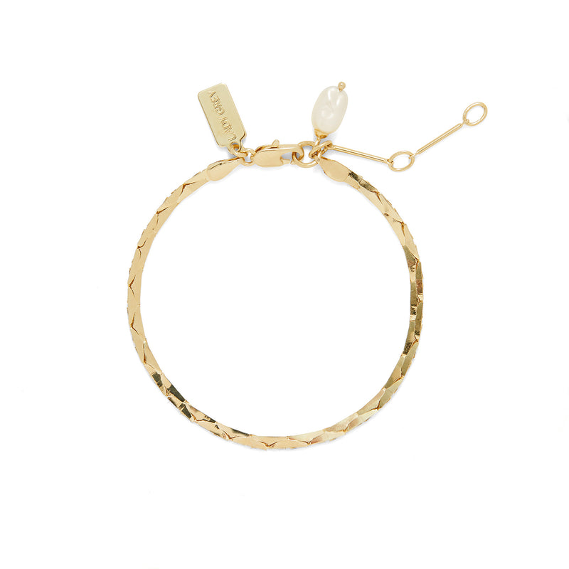 Lady Grey Jewelry Pearl Cobra Bracelet/Anklet in Gold