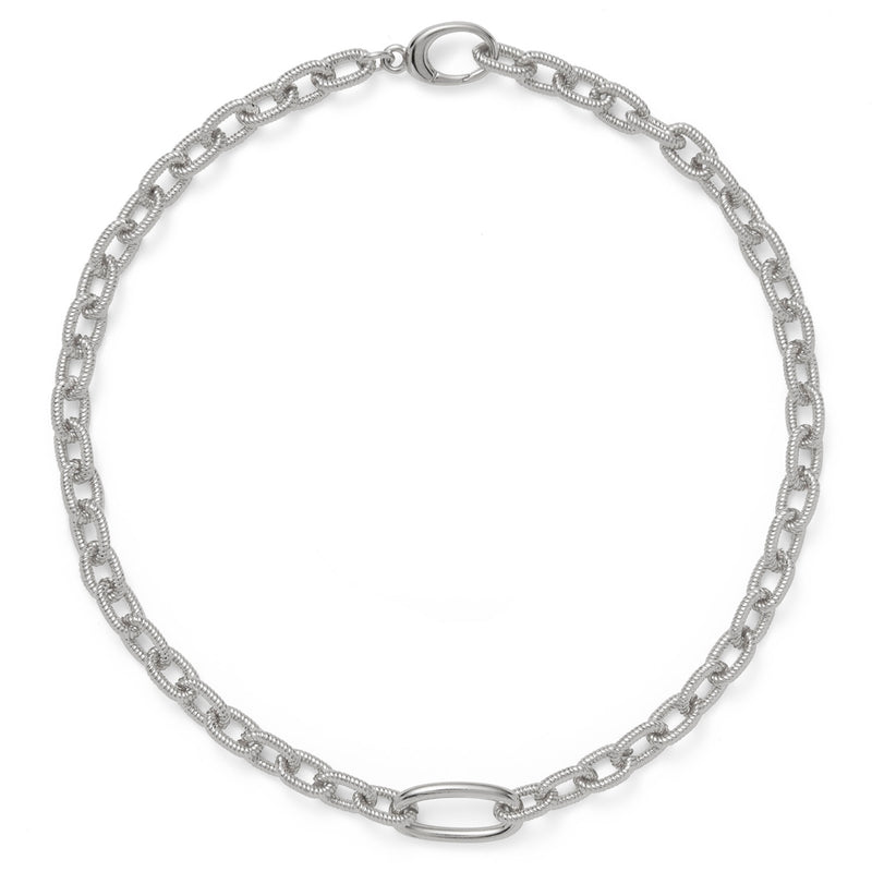 Ridge Necklace in Silver