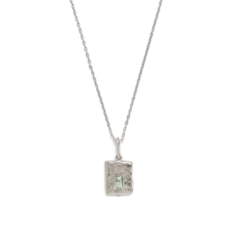 Lady Grey Signet Necklace in Silver