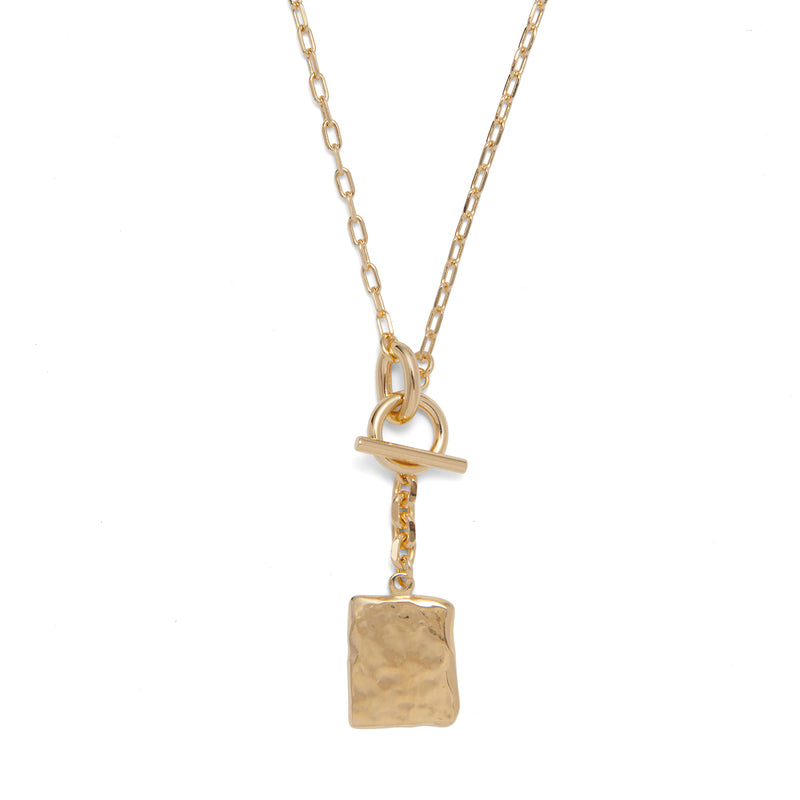 Signet Toggle Necklace in Gold