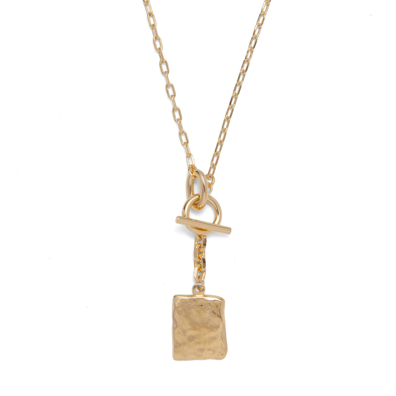Signet Toggle Necklace in Gold