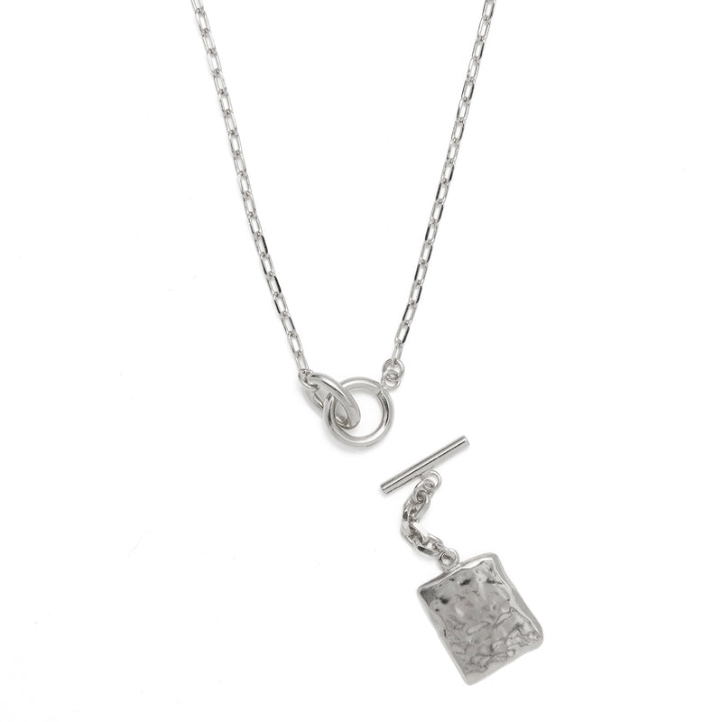 Signet Toggle Necklace in Silver