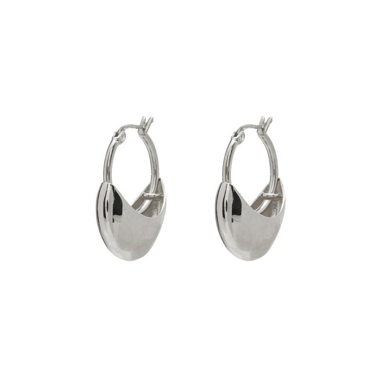 Saucer Earring in Silver