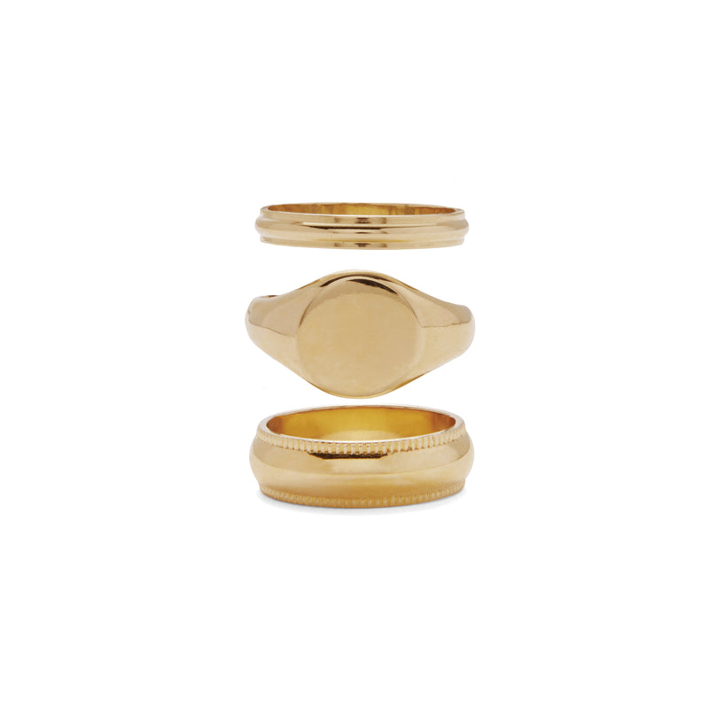 Lady Grey Jewelry Signature Ring Set in Gold