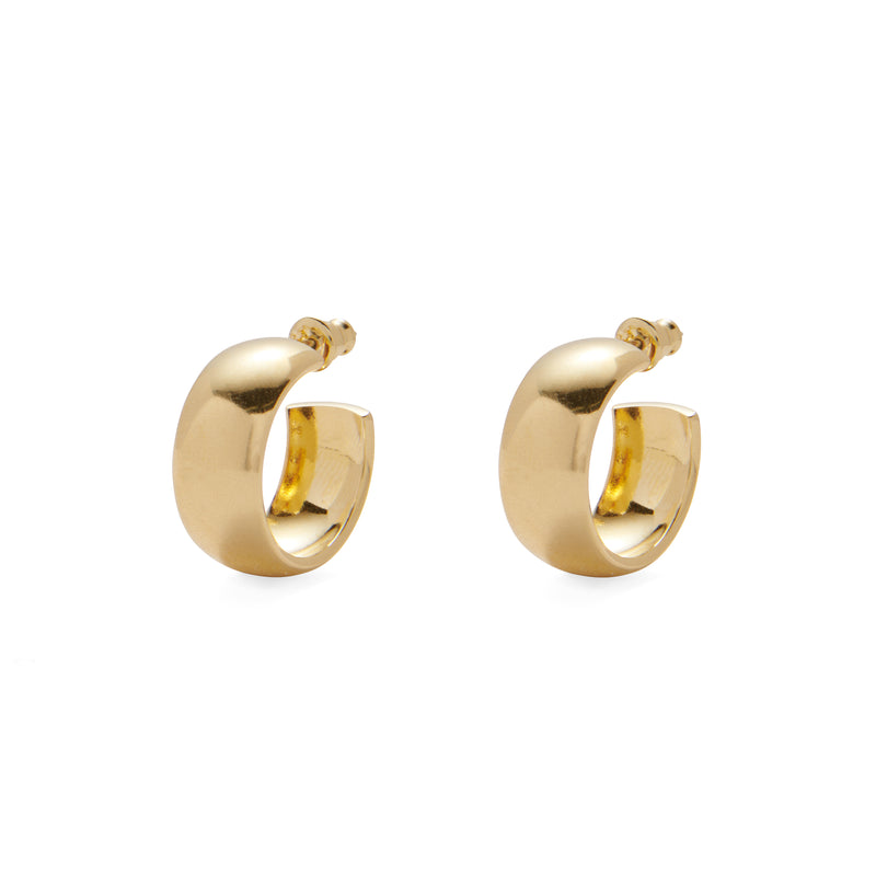 Lady Grey Jewelry Small Dome Hoop in Gold