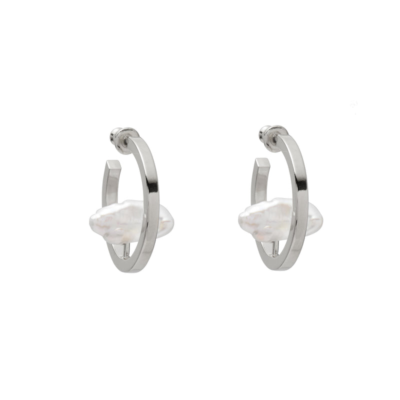 Lady Grey Jewelry Stratus Earring in Rhodium
