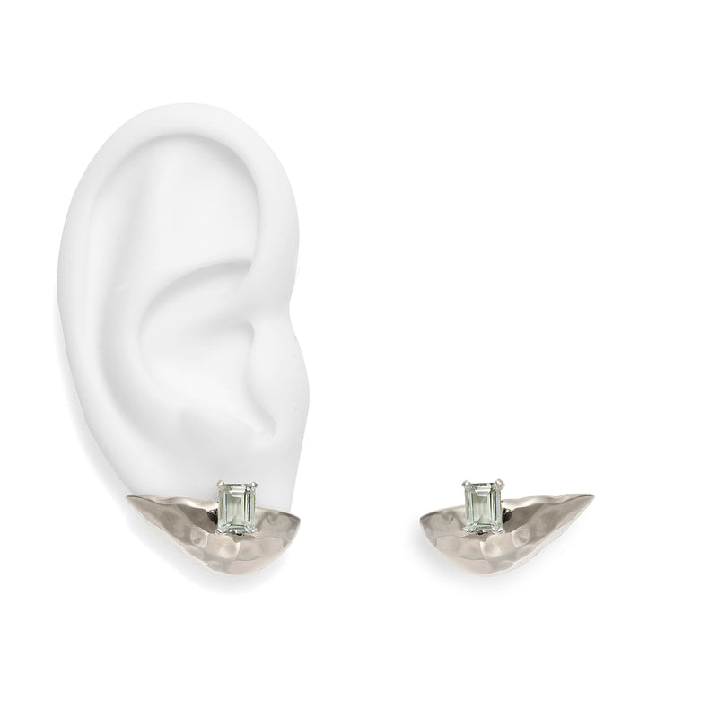 Wade Lobe Earring in Silver