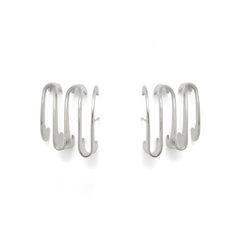 Wave Earrings in Silver