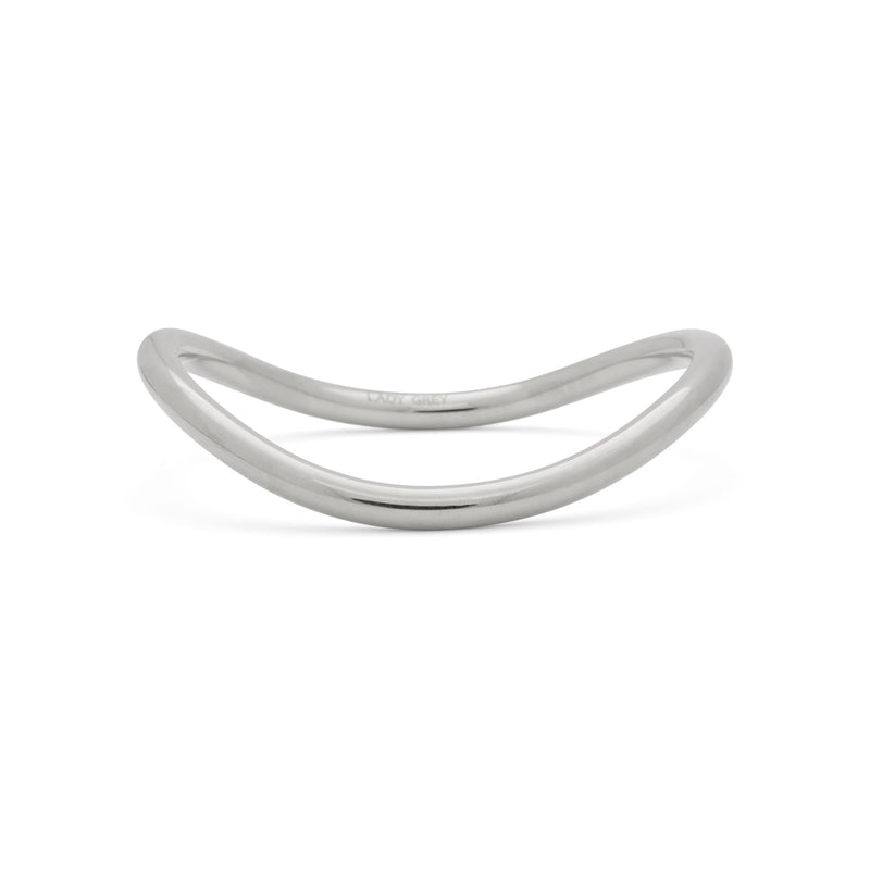 Wave Bangle in Silver