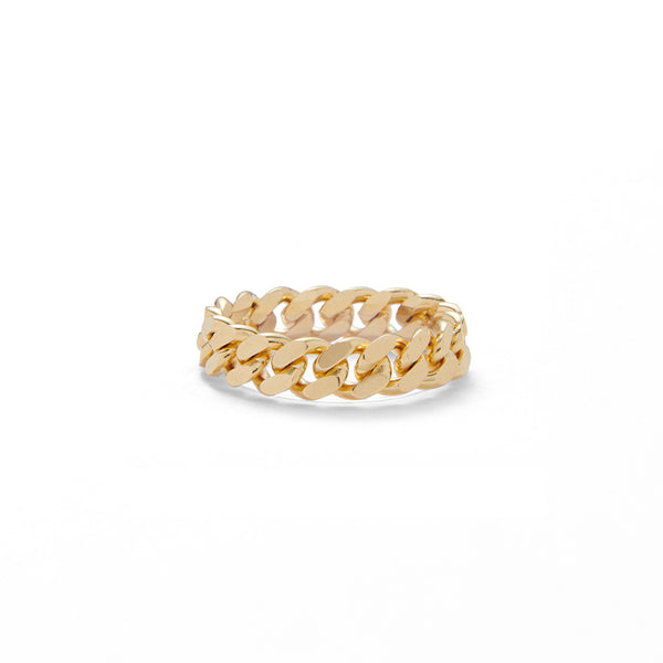 Lady Grey Chain Ring in Gold
