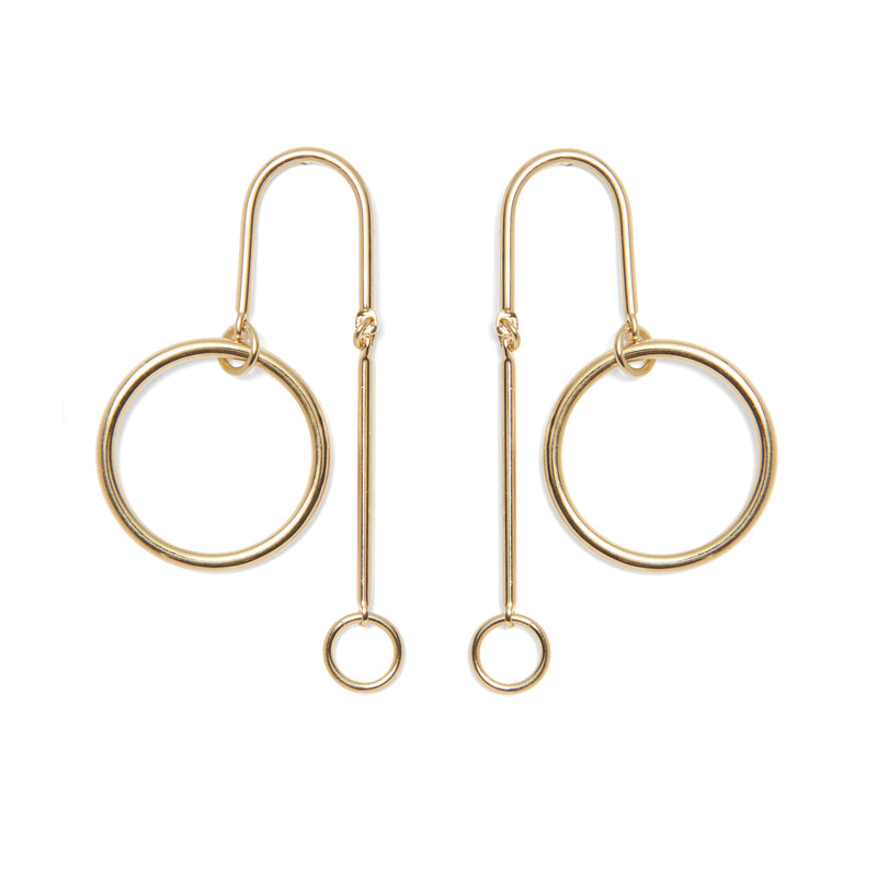 Lady Grey Jewelry Arc Mobile Earring in Gold 