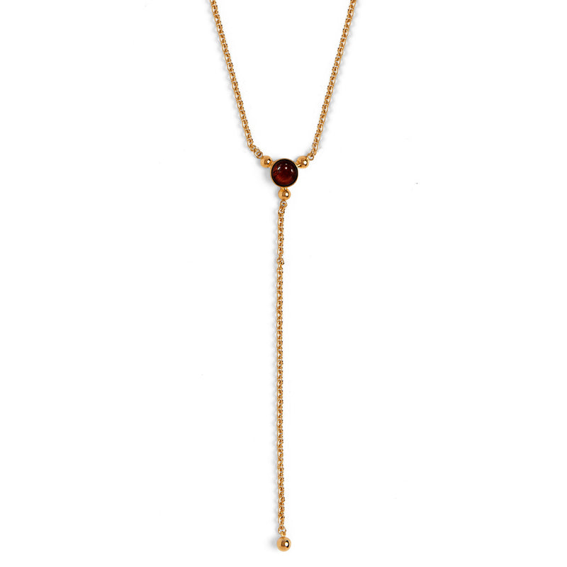 Lady Grey Trinity Lariat with Red Tiger Eye