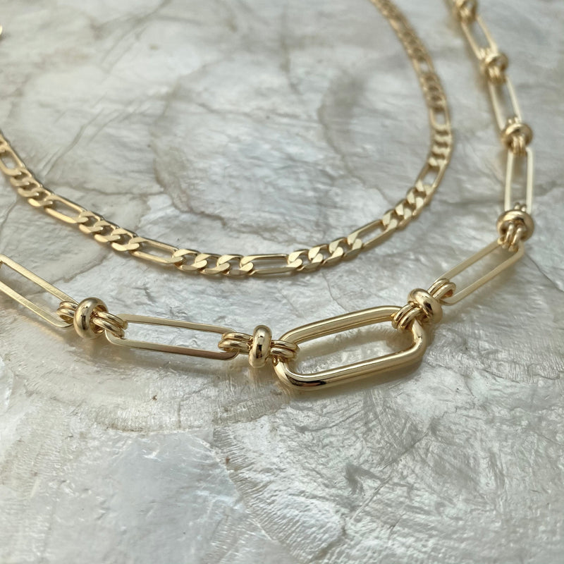 Pearl Figaro Necklace in Gold