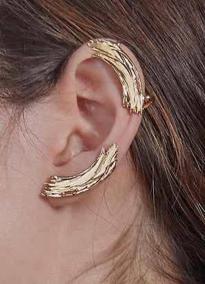 Lady Grey Jewelry Brushstroke Ear Crawlers in Gold