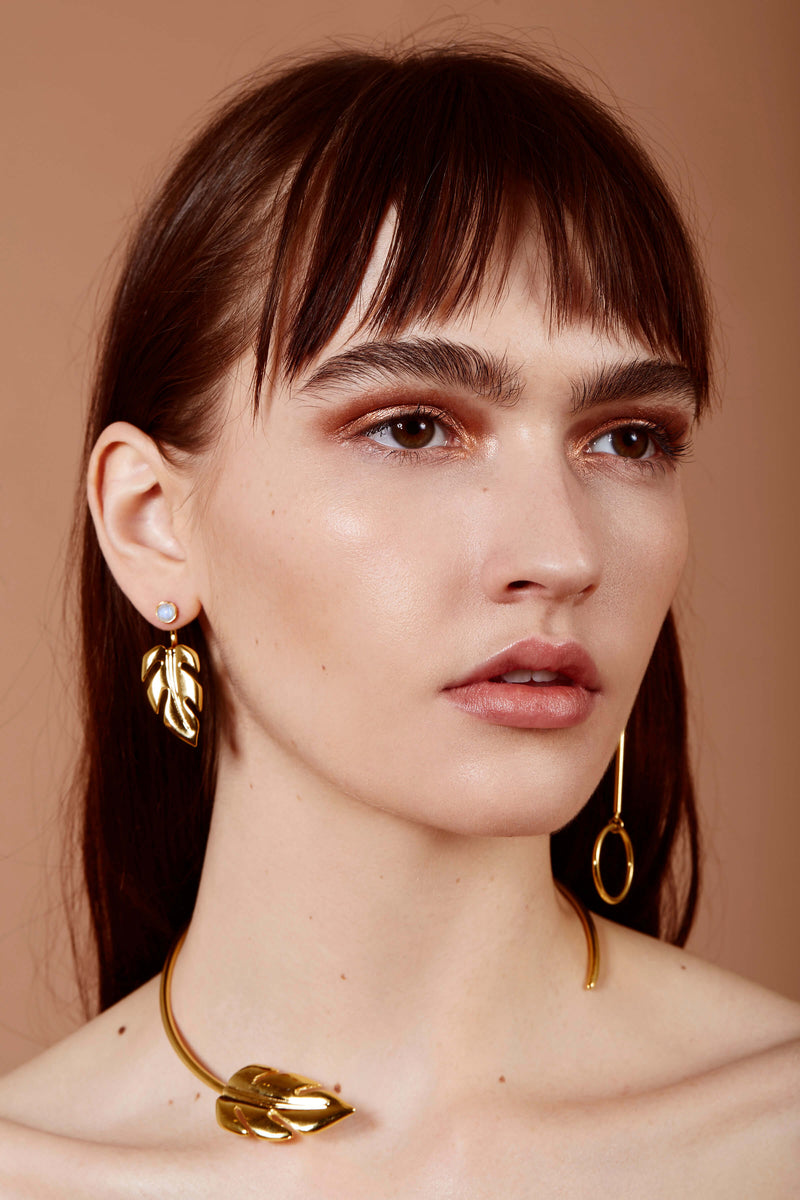 Lady Grey Jewelry Stera Leaf Collar in Gold