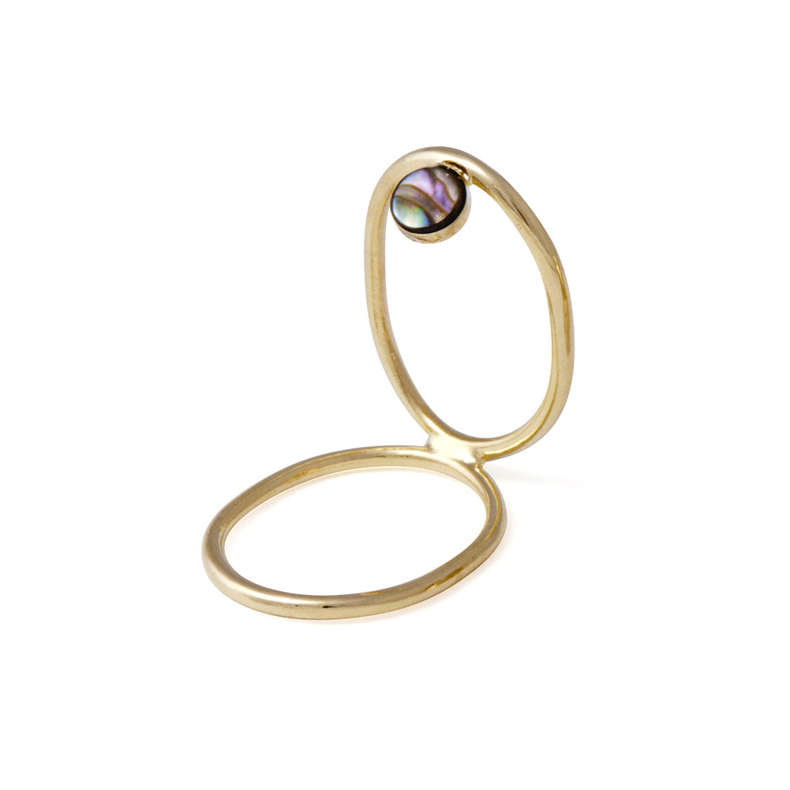 Abalone Infinity Ring in Gold