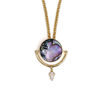 Abalone Locus Necklace Silver