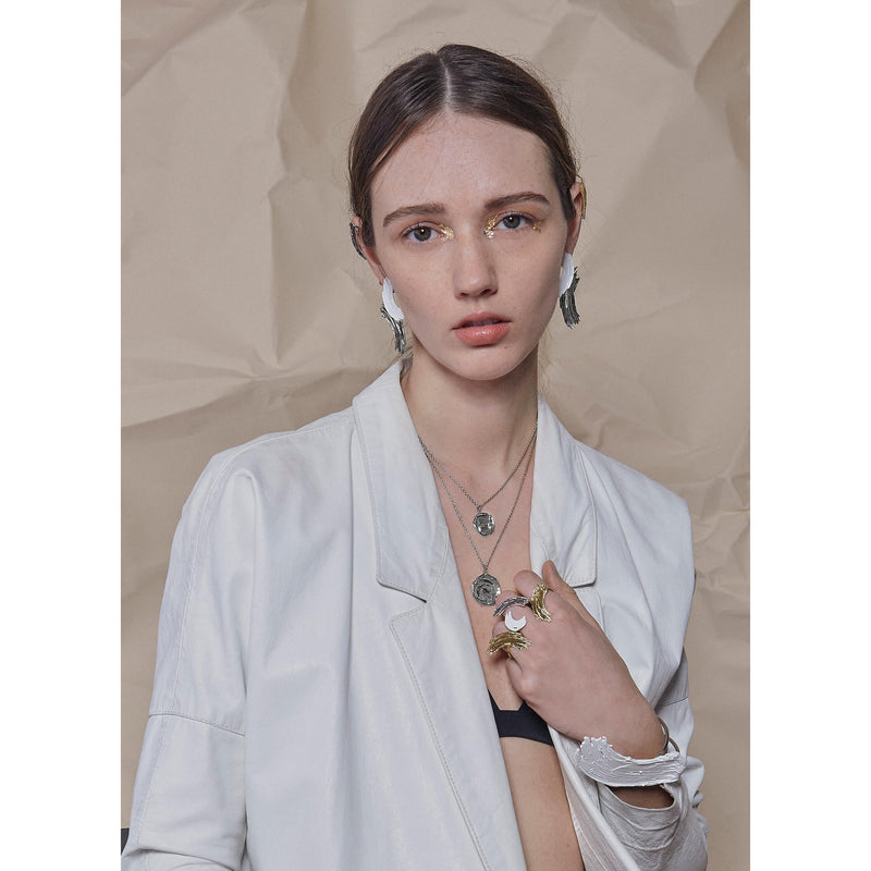 Palette Necklace in Rhodium