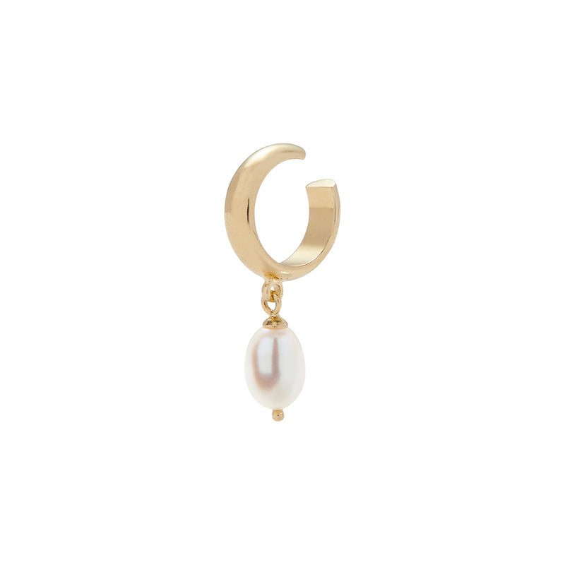 Lady Grey Pearl Ear Cuff in Gold