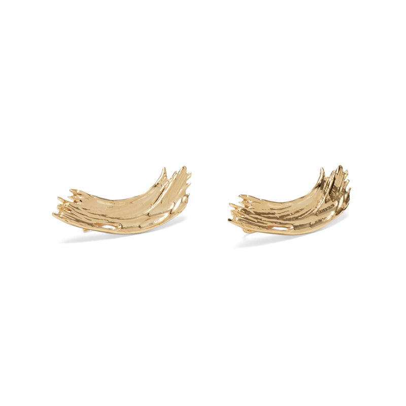 Lady Grey Jewelry Brushstroke Ear Crawlers in Gold