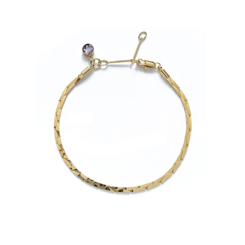 Lady Grey Cobra Bracelet/Anklet in Gold and Abalone