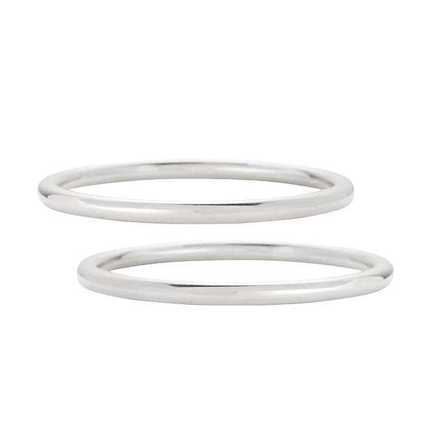 Lady Grey Core Bangle Set in Silver