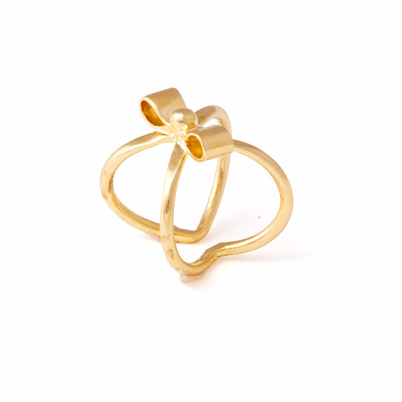 Lady Grey Jewelry Cross Bow Ring in Gold
