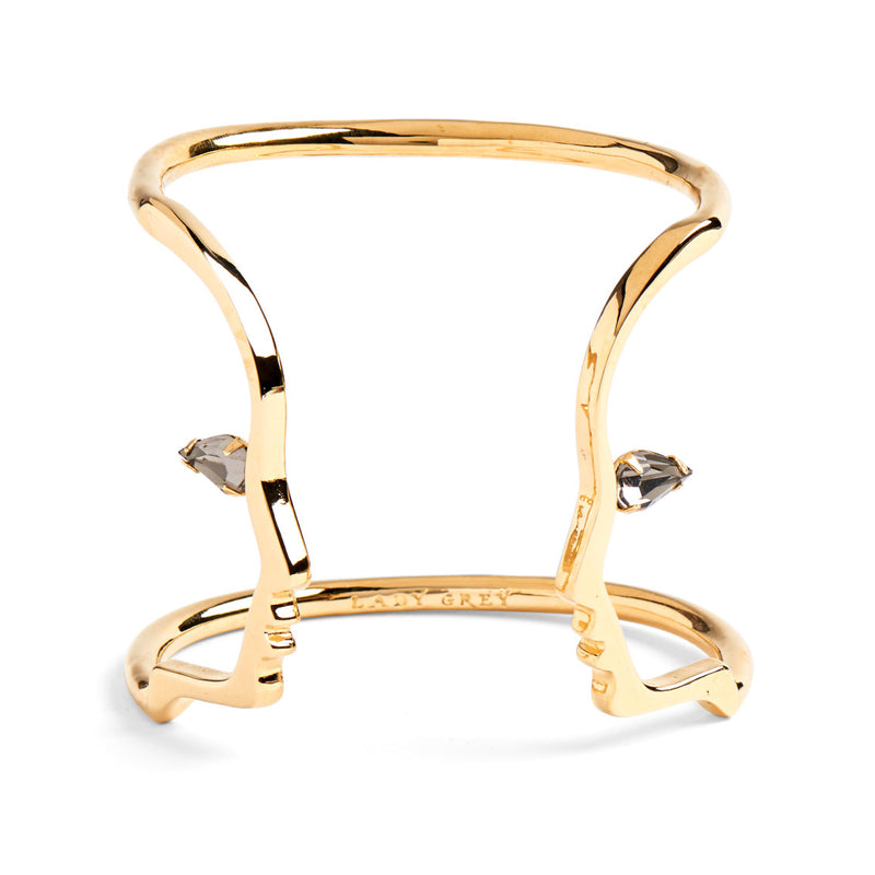 Lady Grey Jewelry Crystal Silhouette Cuff in Gold