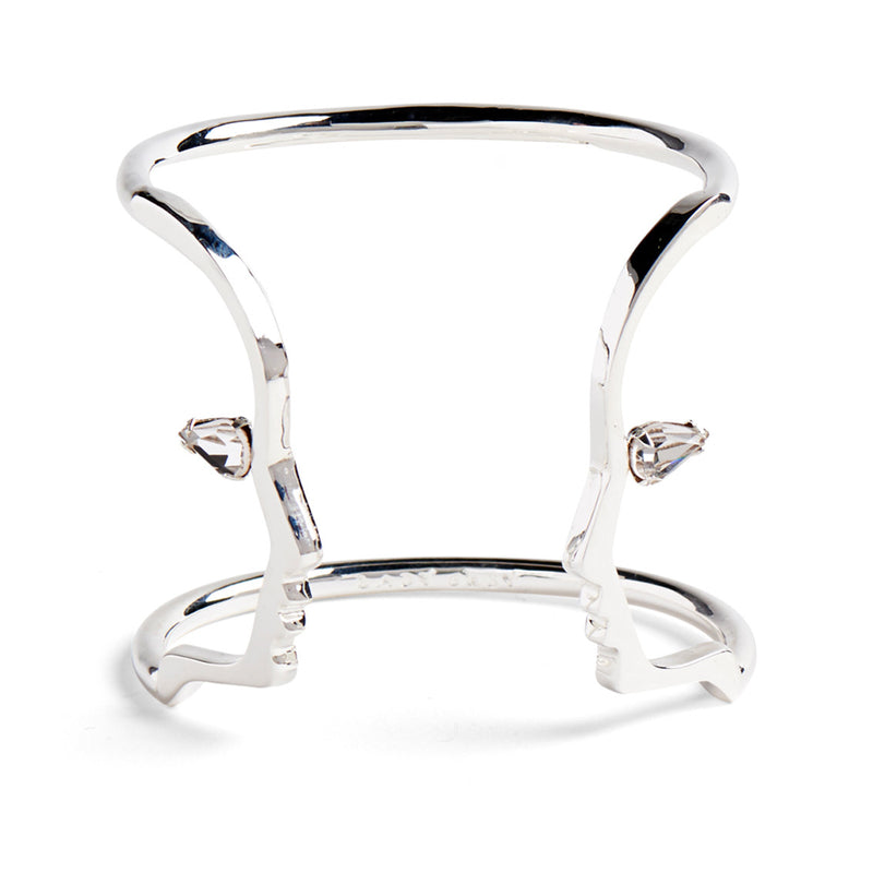 Lady Grey Jewelry Crystal Silhouette Cuff in Silver