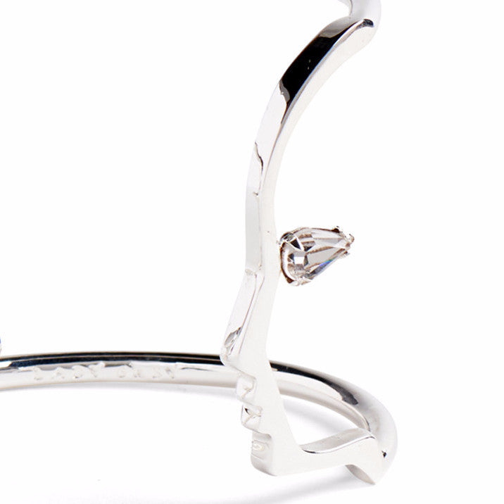 Lady Grey Jewelry Crystal Silhouette Cuff in Silver