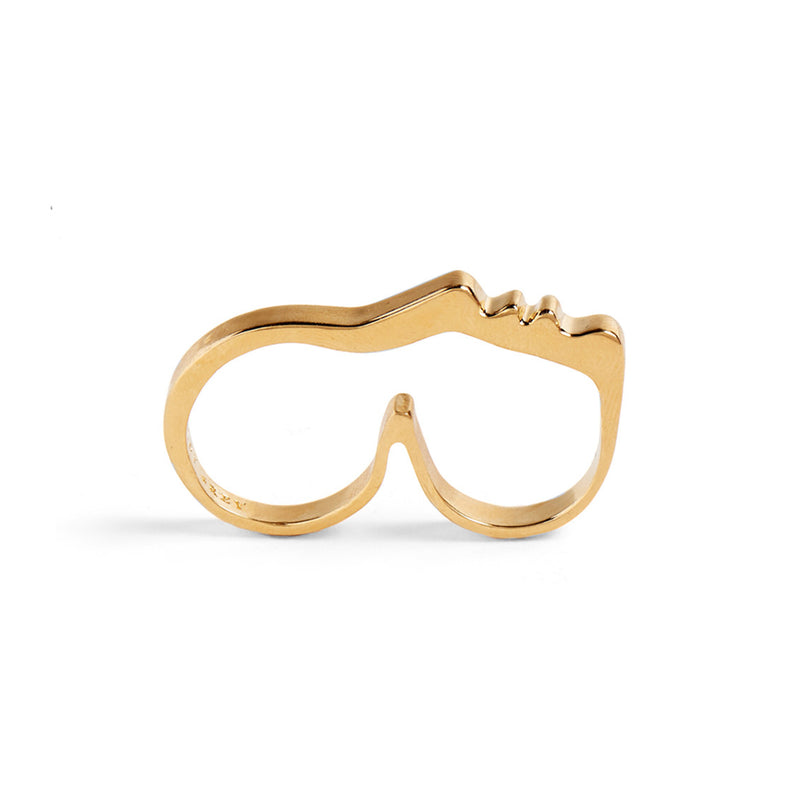Lady Grey Jewelry Double Silhouette Ring in Gold
