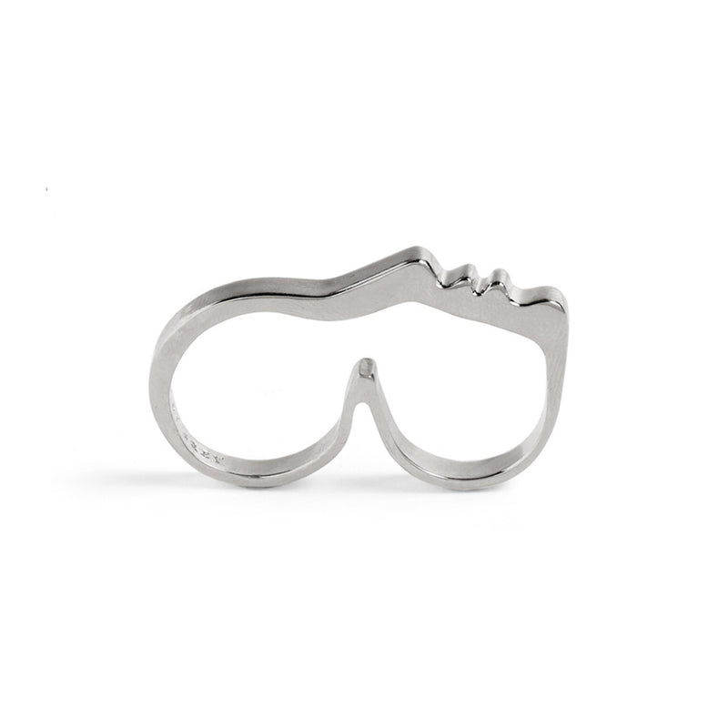 Lady Grey Jewelry Double Silhouette Ring in Silver
