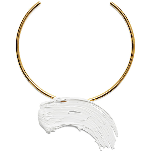 Lady Grey Jewelry Eva Collar in Gold and White