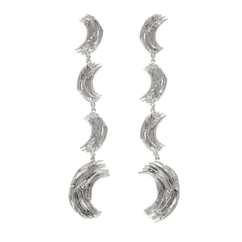 Frida Earrings in Rhodium