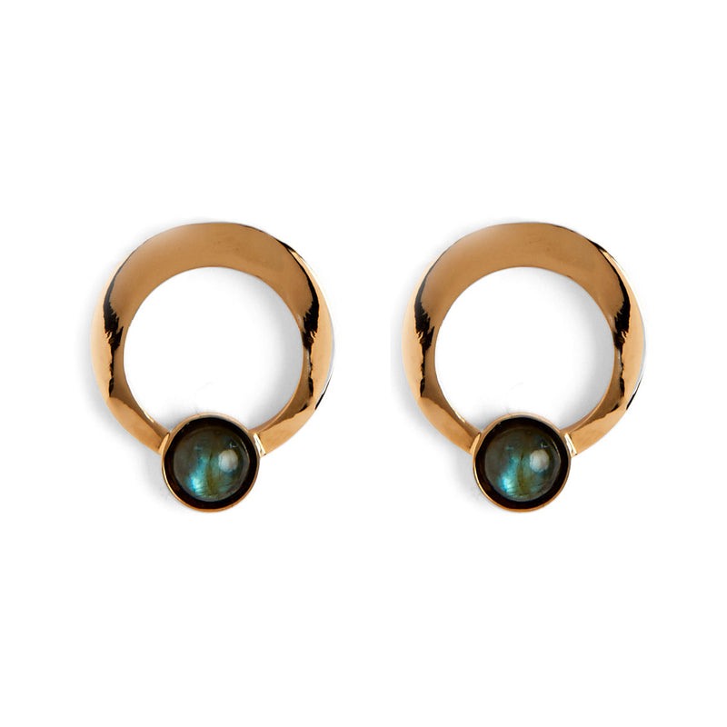 Halo Earrings in Gold