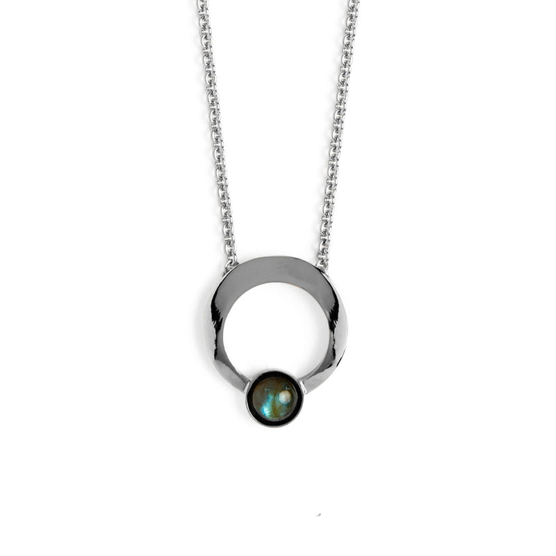Lady Grey Jewelry Halo Necklace in Silver