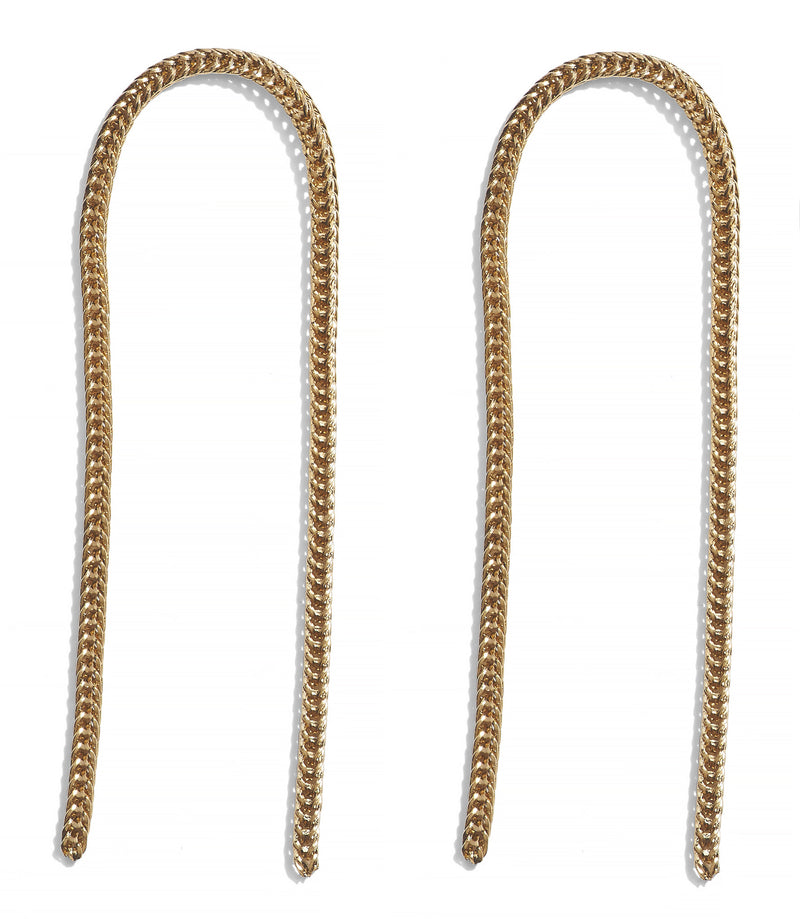 Lady Grey Fox Tail Chain Earring in Gold