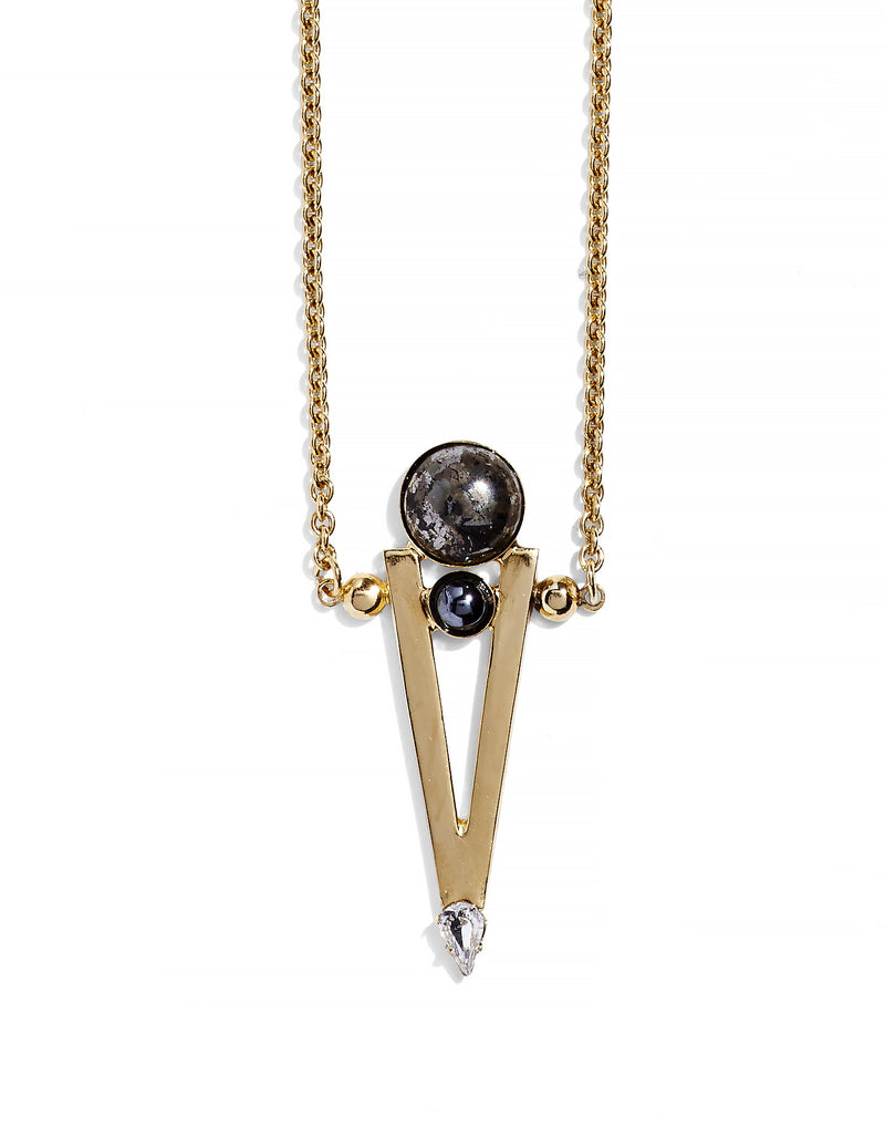 Lady Grey Perspective Necklace in Gold